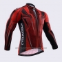 2015 Cycling Jersey Fox Cyclingbox Black and Red (2) Long Sleeve and Bib Tight